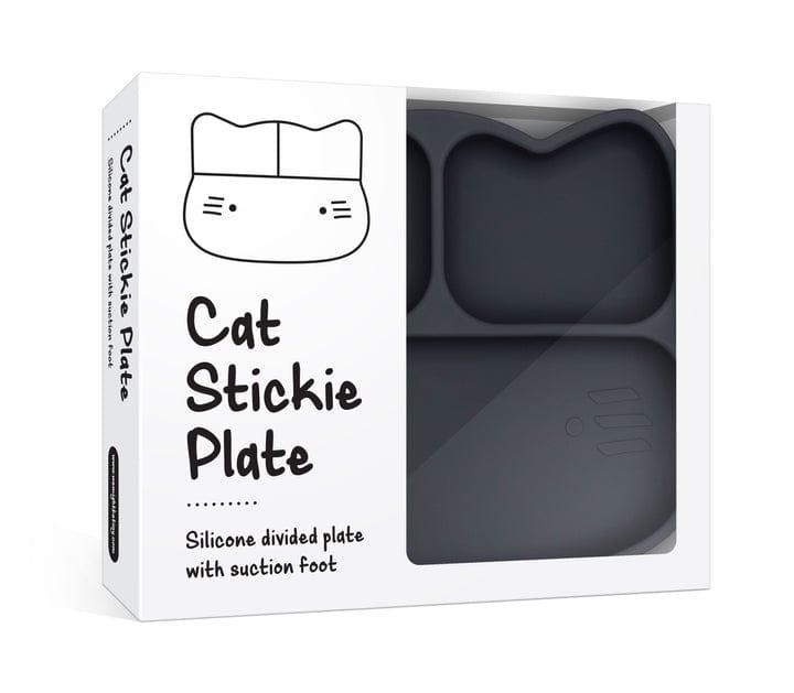 We Might Be Tiny Cat Stickie Plate - Charcoal Plate-2006733466380668932