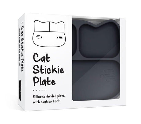We Might Be Tiny Cat Stickie Plate - Charcoal Plate-2006733466380668932