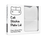 We Might Be Tiny Cat Stickie Plate - Charcoal Plate - 45-Degree Angle