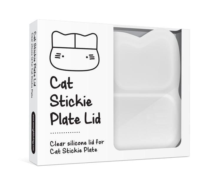 We Might Be Tiny Cat Stickie Plate - Charcoal Lid-1954803139265826821