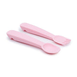 We Might Be Tiny Feedie Fork Spoon Set- Powder Pink-2006733438467575810