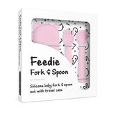We Might Be Tiny Feedie Fork Spoon Set- Powder Pink-2006733438467575811