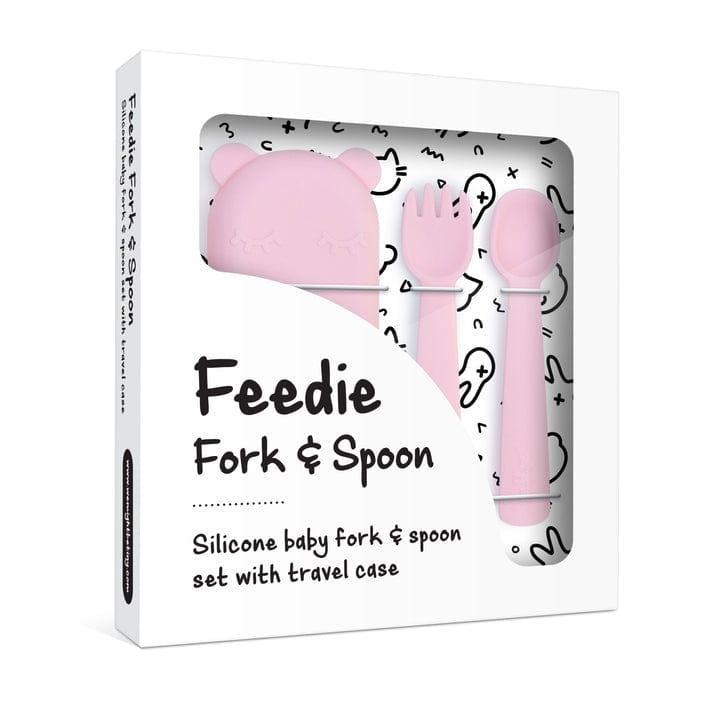 We Might Be Tiny Feedie Fork Spoon Set- Powder Pink-1954803101949104131