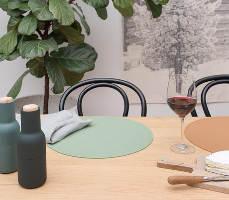 We Might Be Tiny Round Placie? Silicone Placemat Grey-2006733467546685445