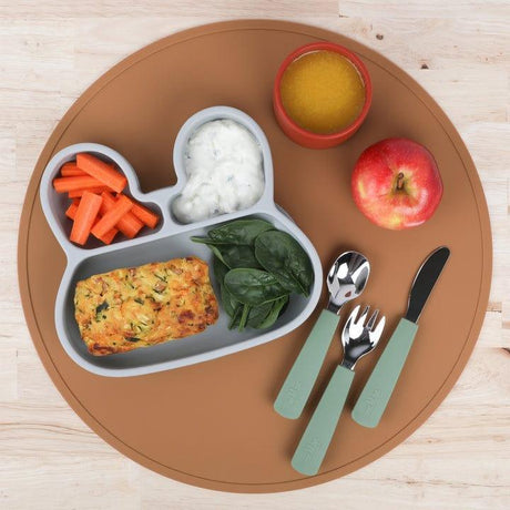 We Might Be Tiny Round Placie? Silicone Placemat Grey-2006733467546685440