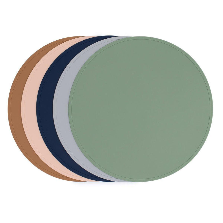 We Might Be Tiny Round Placie? Silicone Placemat Grey-2006733467546685443