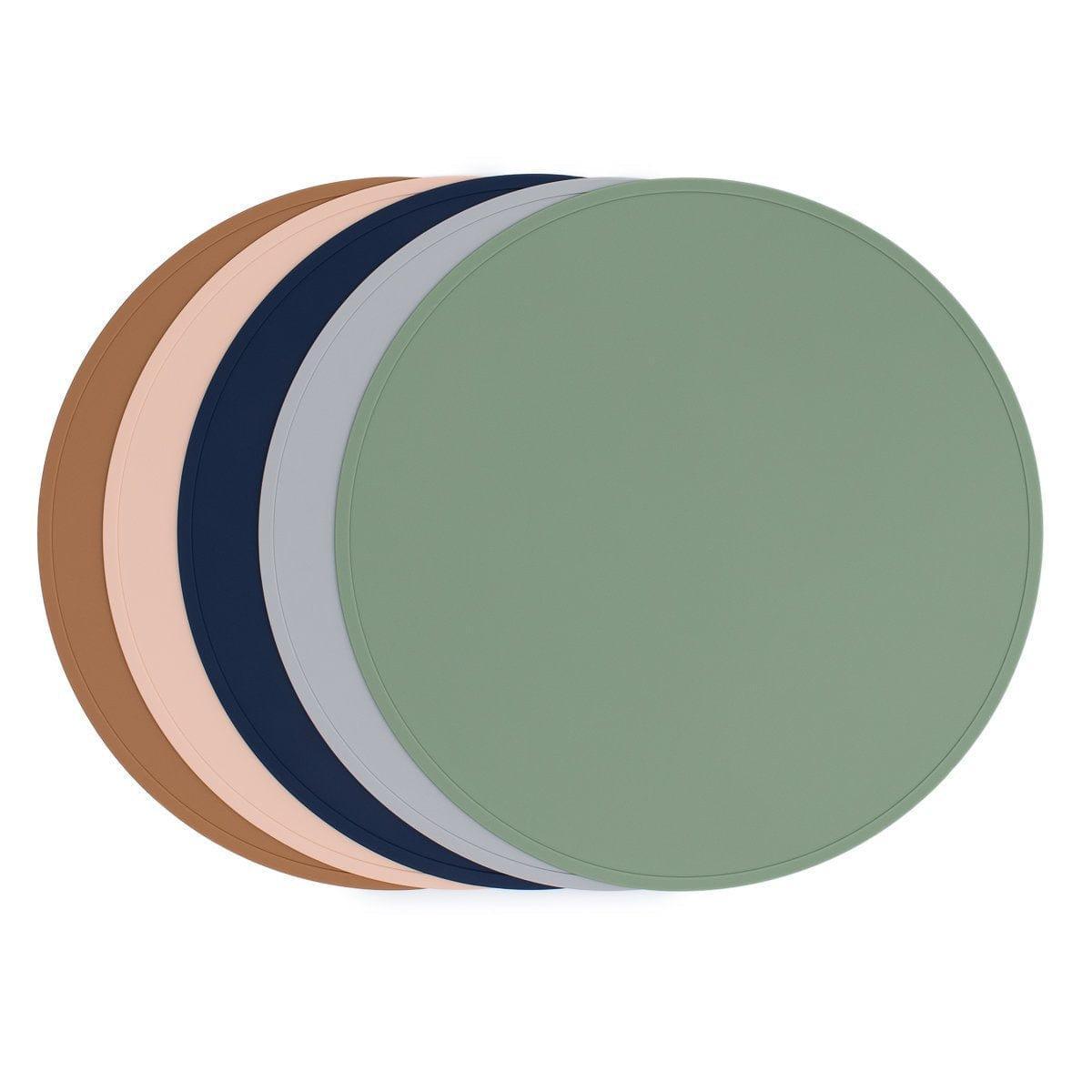 We Might Be Tiny Round Placie? Silicone Placemat Navy-2006733467710263299