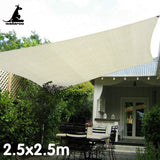 Wallaroo Waterproof 160GSM Outdoor Sun Shade Sail Canopy Cream Square 2.5 x 2.5m