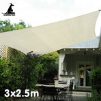 Wallaroo Waterproof 160GSM Outdoor Sun Shade Sail Canopy Cream 3 x 2.5m