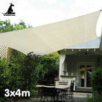 Wallaroo Waterproof 160GSM Outdoor Sun Shade Sail Canopy Cream 3 x 4m