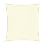 Wallaroo Waterproof 160GSM Outdoor Sun Shade Sail Canopy Cream Square 4 x 4m