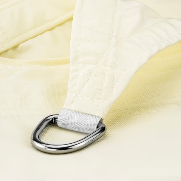 Wallaroo Waterproof 160GSM Outdoor Sun Shade Sail Canopy Cream Rectangle 4 x 6m