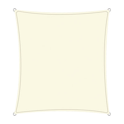 Wallaroo Waterproof Outdoor Sun Shade Sail Canopy Cream Square 5 x 7m