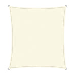 Wallaroo Waterproof 160GSM Outdoor Sun Shade Sail Canopy Cream Square 6 x 6m