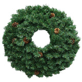 Christabelle Prelit 61cm Yuletide Glow Christmas Wreath with Pine Cones