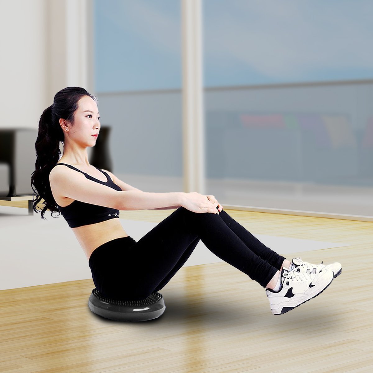 Powertrain Yoga Stability Disc Pilates Balance Trainer - Black