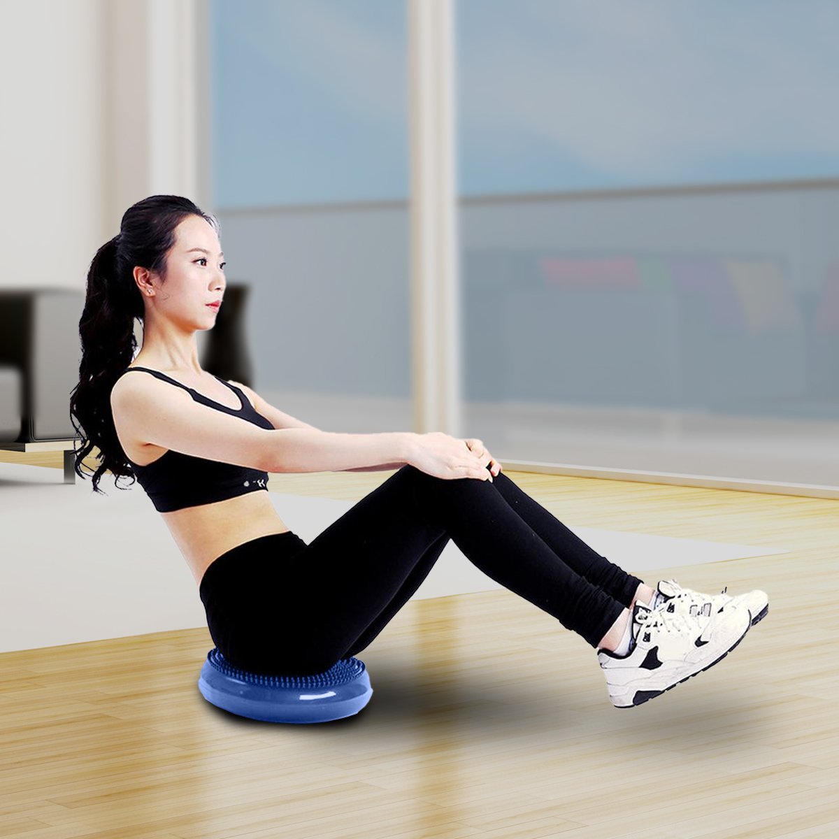 Powertrain Yoga Stability Disc Pilates Balance Trainer - Blue