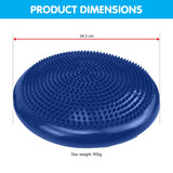 Powertrain Yoga Stability Disc Pilates Balance Trainer - Blue - Low Angle