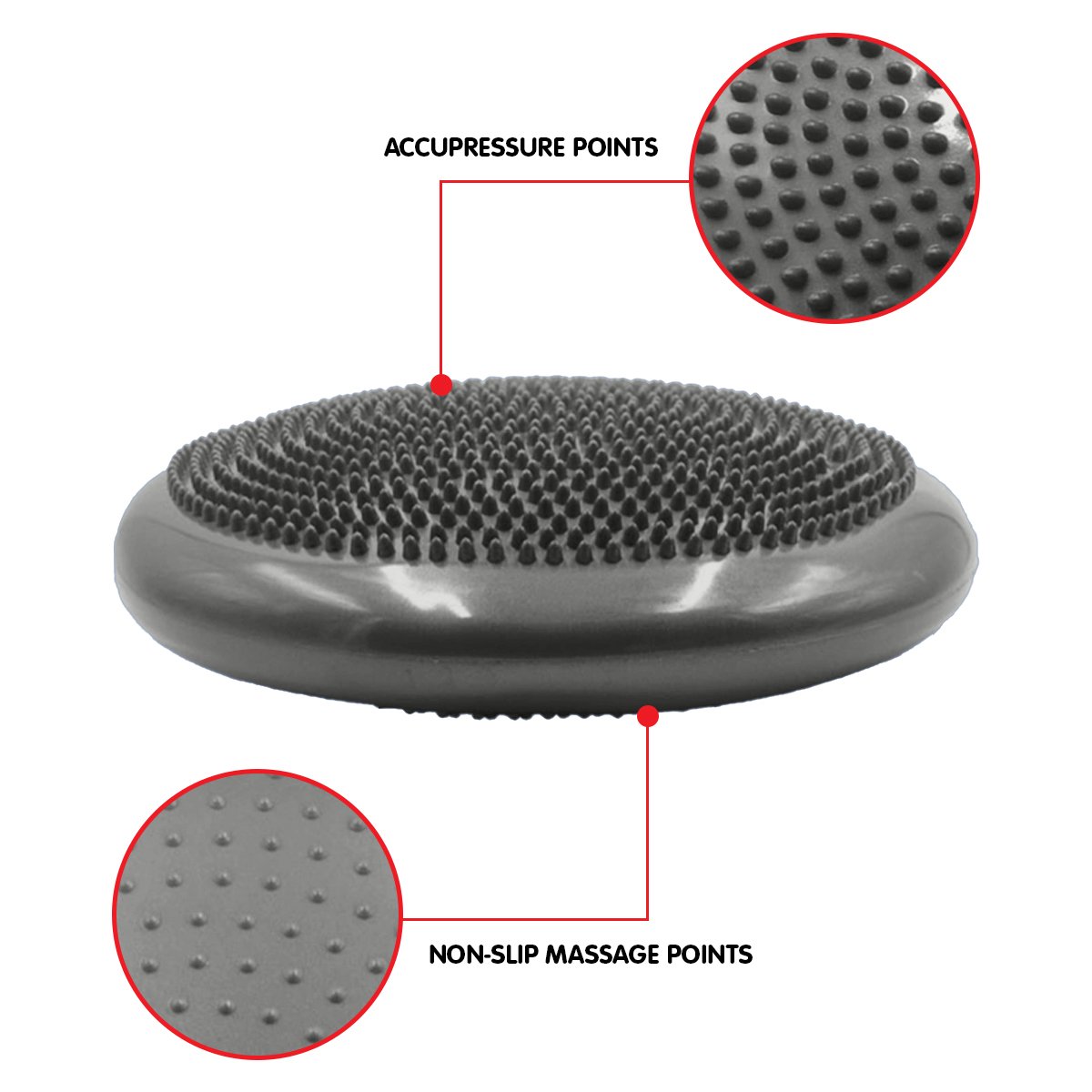 Powertrain Yoga Stability Disc Pilates Balance Trainer - Grey