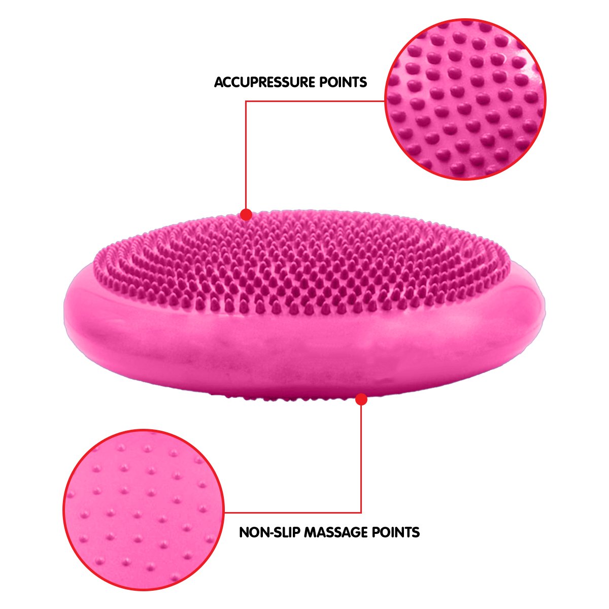 Powertrain Yoga Stability Disc Pilates Balance Trainer - Pink