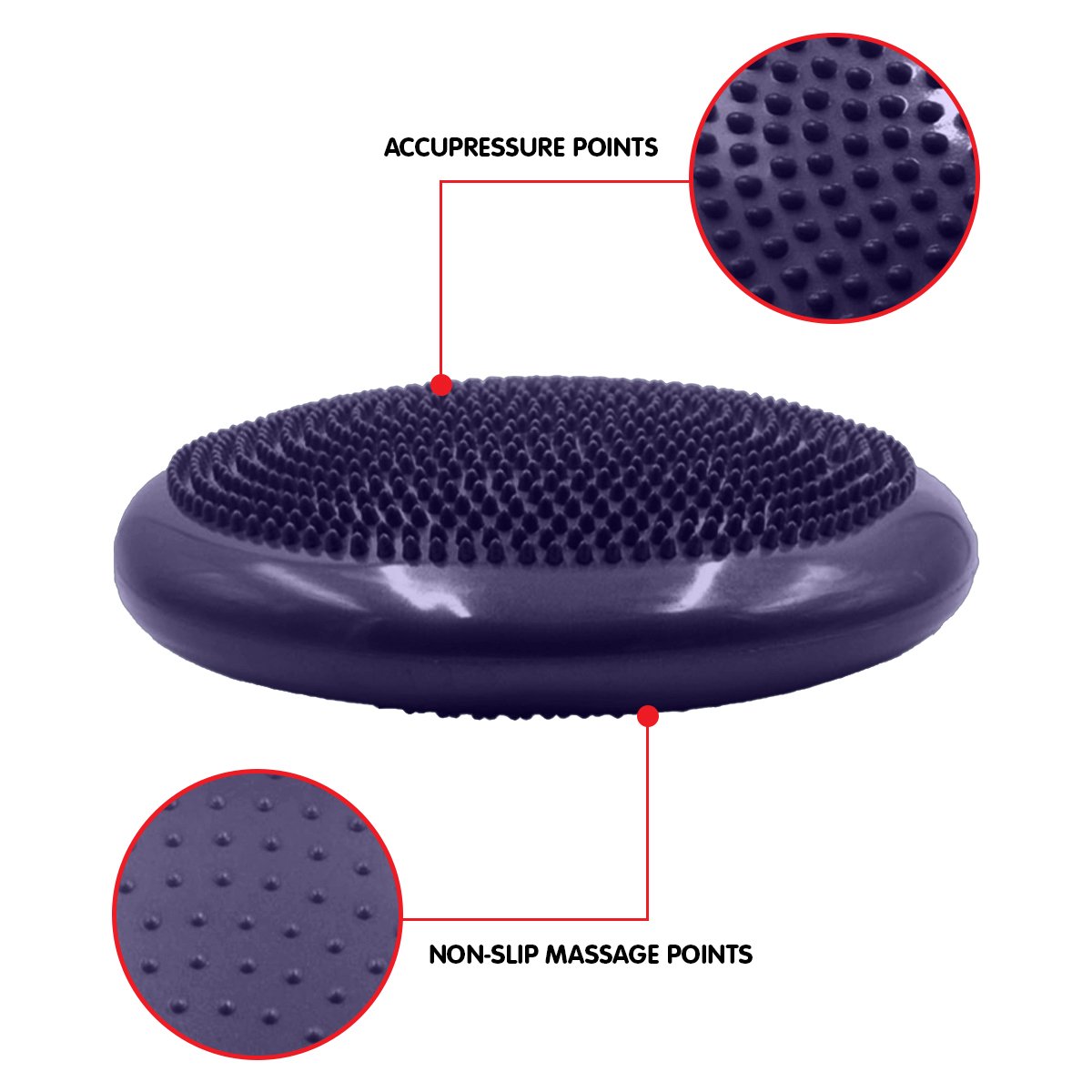 Powertrain Yoga Stability Disc Pilates Balance Trainer - Purple