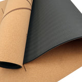 Powertrain Cork Yoga Mat with Carry Straps - Body Line - Front View