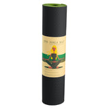 Powertrain TPE Yoga Exercise Mat Home Gym Pilates Fitness 8mm Thick in Black/Green - Rear View