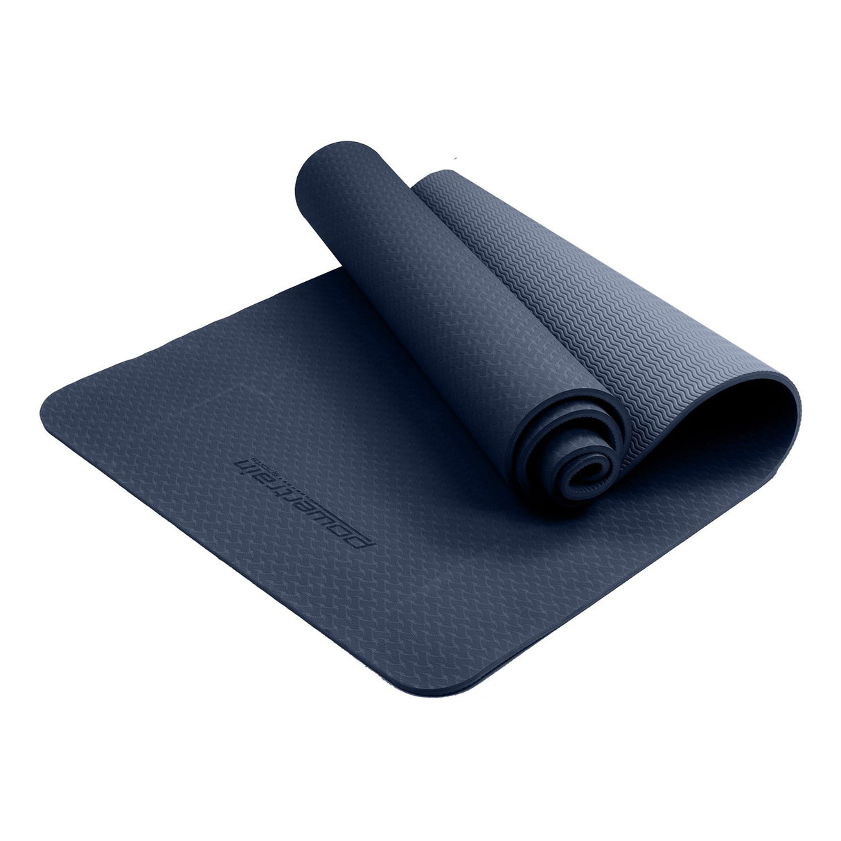 Powertrain TPE Yoga Pilates Exercise Mat 6mm - Dark Blue