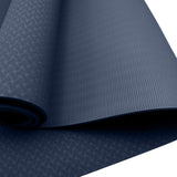 Powertrain TPE Yoga Pilates Exercise Mat 6mm - Dark Blue - Top-Down View