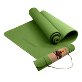 Powertrain TPE Yoga Pilates Exercise Mat 6mm - Green