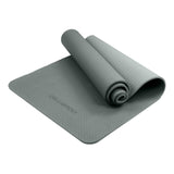 Powertrain TPE Yoga Pilates Exercise Mat 6mm - Light Grey - Front View