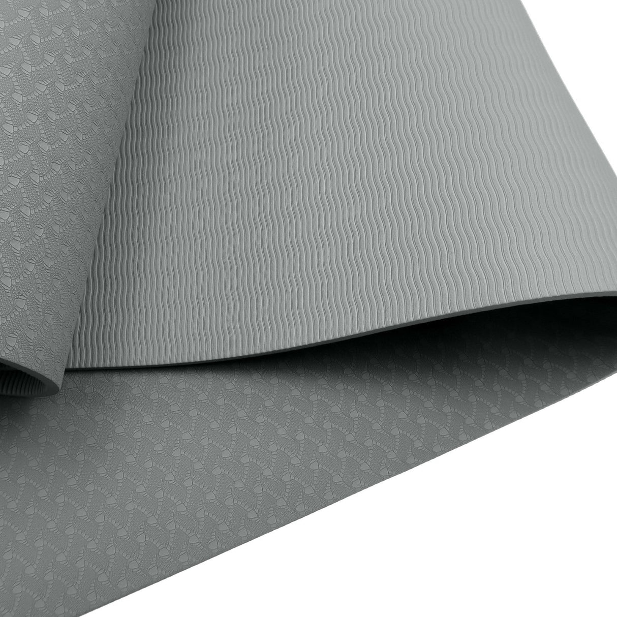 Powertrain TPE Yoga Pilates Exercise Mat 6mm - Light Grey