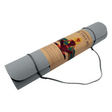 Powertrain TPE Yoga Pilates Exercise Mat 6mm - Light Grey - 45-Degree Angle