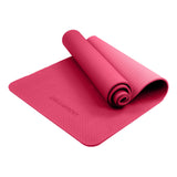 Powertrain TPE Yoga Pilates Exercise Mat 6mm - Rose Pink - Side View