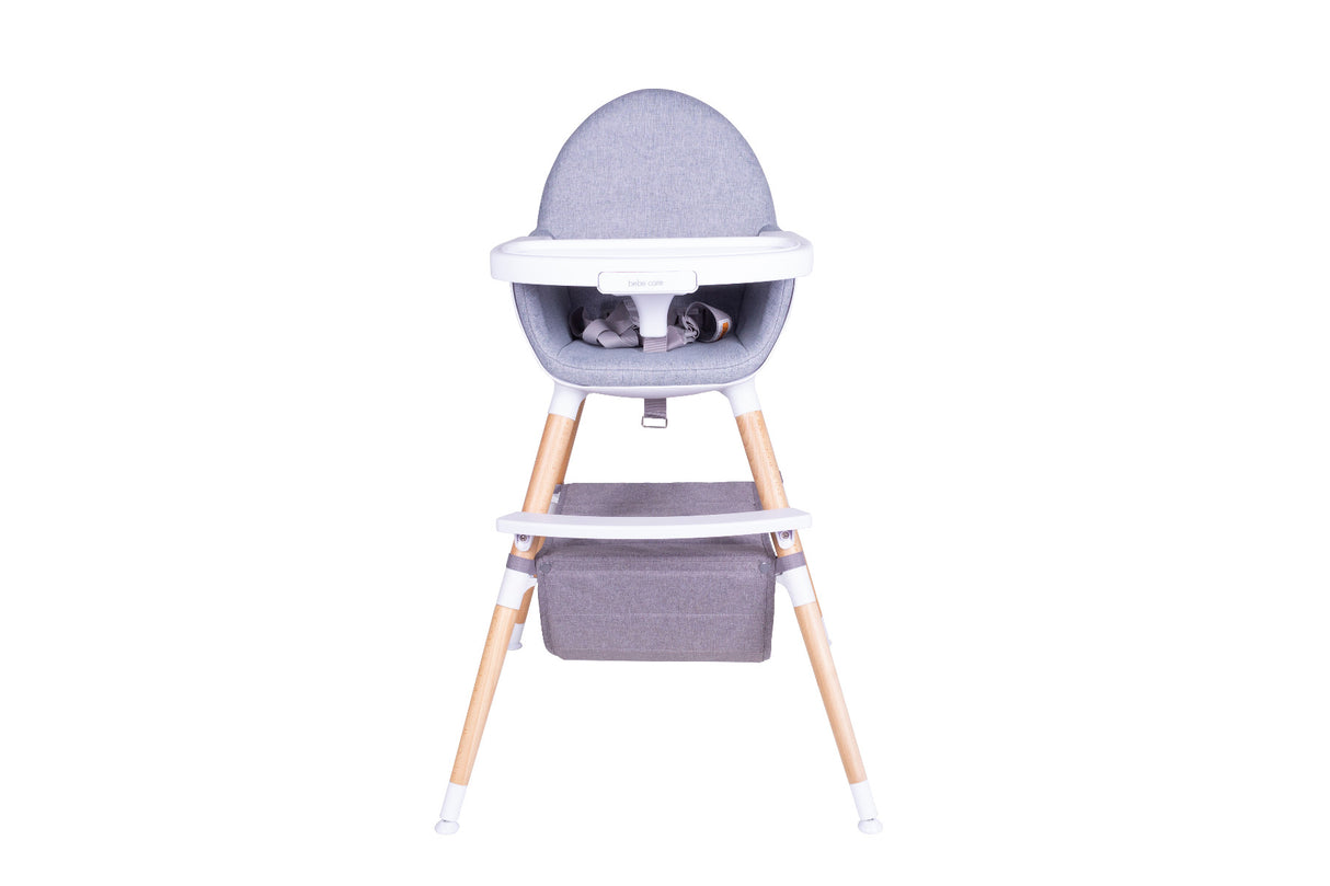 Zuri Wooden High Chair - Natural Finish