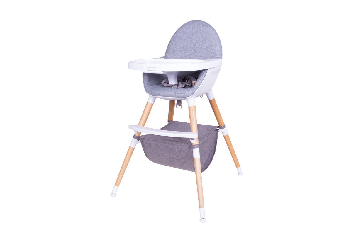 Zuri Wooden High Chair - Natural Finish
