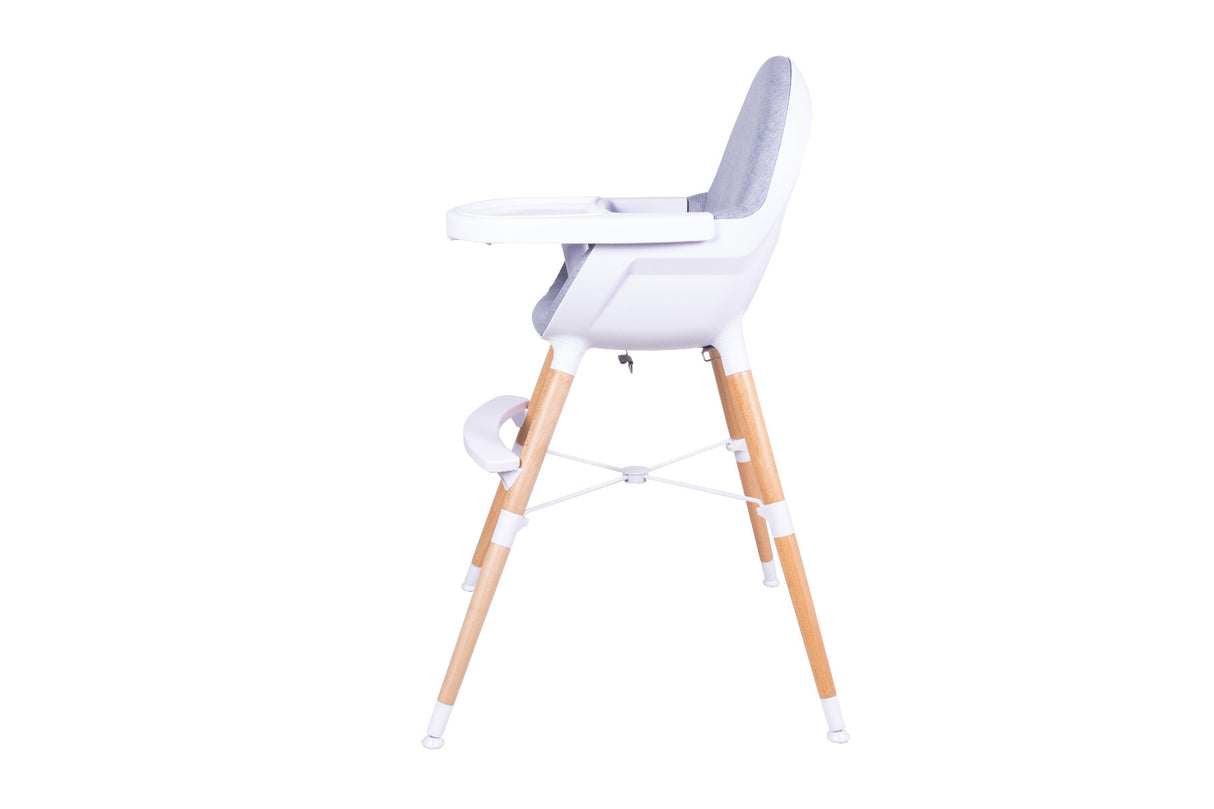Zuri Wooden High Chair - Natural Finish