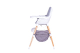 Zuri Wooden High Chair - Natural Finish - Top-Down View