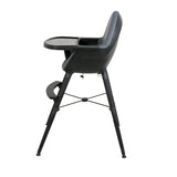 Modi Timber High Chair - Black - Side View