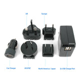 Huntkey TravelMate D204 Universal Dual USB Wall & Car Charger with 4.2A Fast Charging - Front View