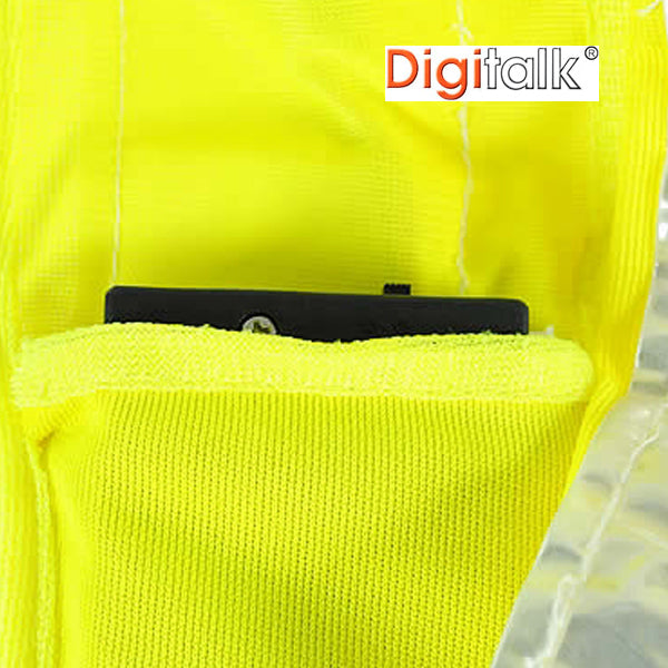 High Visibility Solar LED Safety Vest with Rechargeable Batteries