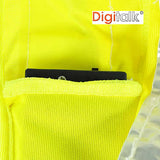 High Visibility Solar LED Safety Vest with Rechargeable Batteries - Front View