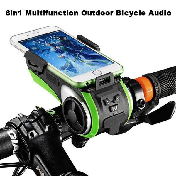 All-in-One Bluetooth Bike Speaker with LED Lights and Power Bank