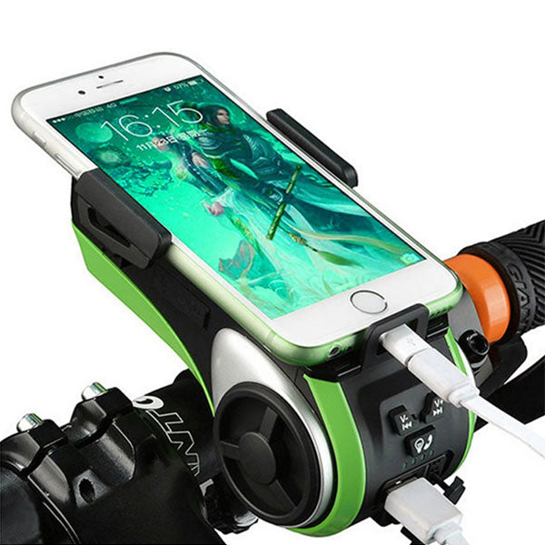 All-in-One Bluetooth Bike Speaker with LED Lights and Power Bank