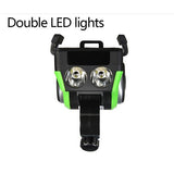 All-in-One Bluetooth Bike Speaker with LED Lights and Power Bank - Side View