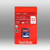 SanDisk 32GB SDHC Class 4 Memory Card - Front View