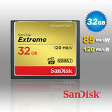 SanDisk 32GB Extreme CompactFlash Memory Card - High-Speed 85MB/s Write & 120MB/s Read for DSLR and HD Video - Front View