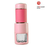 Award-Winning STARESSO Portable Espresso Maker - All-in-One Pink Coffee Machine for Quick Cold Brew and Cappuccino
