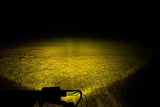 2-Pack 4-Inch Yellow LED Flood Light Bar for Offroad, Boat, Truck, and Work Applications - Front View