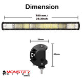 28-Inch Philips Quad Row LED Light Bar with Combo Beam for 4x4 Off-Road Vehicles - Side View
